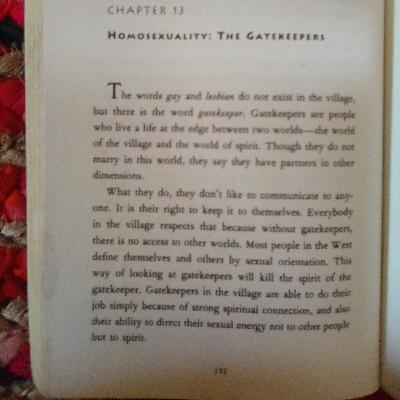 The Spirit of Intimacy by Sobonfu Somé, Chptr 13 - Homeosexuality: The Gatekeepers
