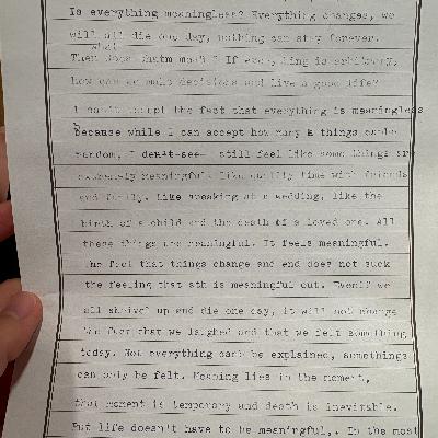 Is Everything Meaningless? (After reading Camus) - Midnight Typewriter [ENG]