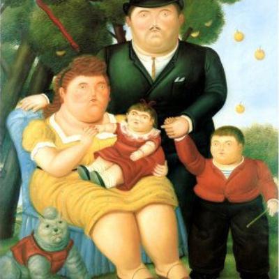 Una Familia por Fernando Botero