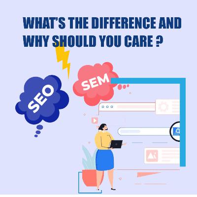 SEO VS. SEM: WHAT’S THE DIFFERENCE AND WHY SHOULD YOU CARE? SEO VS. SEM: WHAT’S THE DIFFERENCE AND WHY SHOULD YOU CARE?