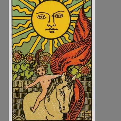 Solar plexus guidedmeditation with major Arcana Tarot card The Sun
