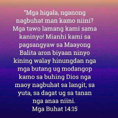 Buhat Kapitulo 14 Maayong Balita