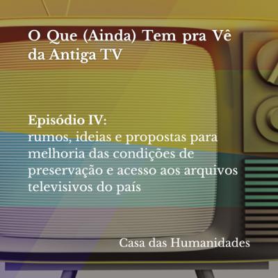 O Que (Ainda) Tem pra Vê da Antiga TV: rumos, ideias e propostas para melhoria das condições de preservação e acesso aos arquivos televisivos do país O Que (Ainda) Tem pra Vê da Antiga TV: rumos, ideias e propostas para melhoria das condições de preservação e acesso aos arquivos televisivos do país