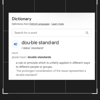Double standards