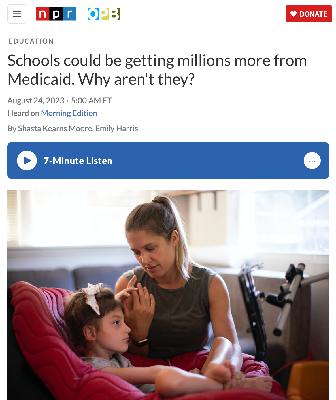 Could your school be getting more health care dollars from Medicaid? Could your school be getting more health care dollars from Medicaid?