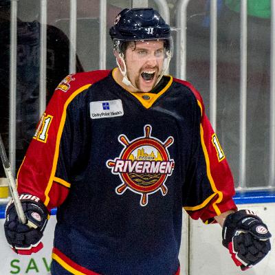 With the Rivermen: Winger Jordan Ernst