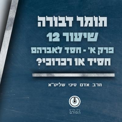 תומר דבורה | פרק א' | שיעור 12 | תשפ"ה