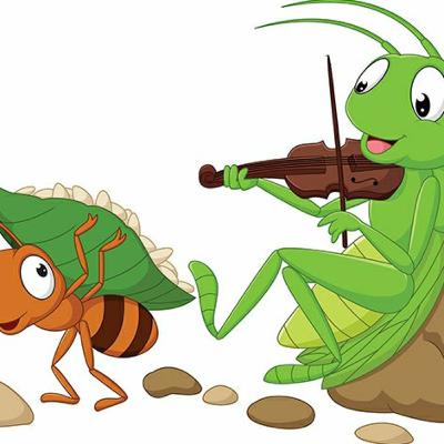 The ant and the grasshopper - Aesop's fable