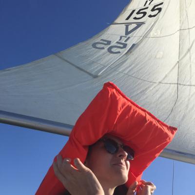 Stef goes sailing. Very good time.