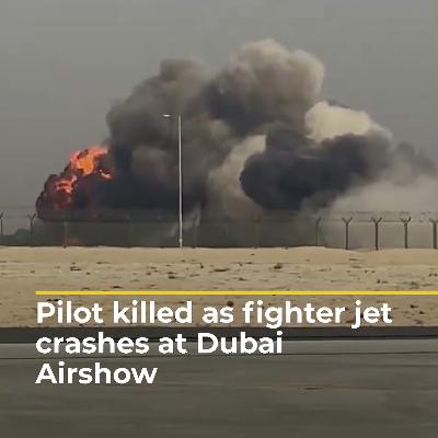 Pilot killed as fighter jet crashes at Dubai Airshow | AJ #shorts
