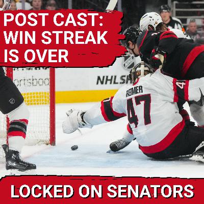 POST CAST: ONE MENTAL MISTAKE THE DIFFERENCE, OTTAWA SENATORS WIN STREAK OVER WITH LOSS IN CAROLINA POST CAST: ONE MENTAL MISTAKE THE DIFFERENCE, OTTAWA SENATORS WIN STREAK OVER WITH LOSS IN CAROLINA