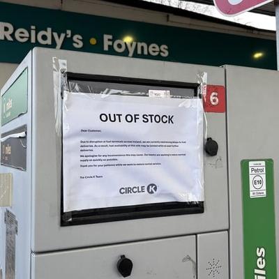 Some forecourts running out of fuel over blockades Some forecourts running out of fuel over blockades