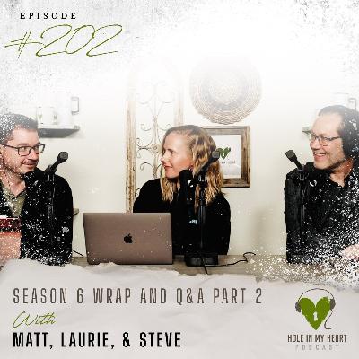 Episode 202: Season 6 Wrap and Q & A Part 2 with Laurie, Matt, and Steve Episode 202: Season 6 Wrap and Q & A Part 2 with Laurie, Matt, and Steve