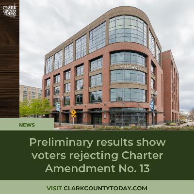 Preliminary results show voters rejecting Charter Amendment No. 13 Preliminary results show voters rejecting Charter Amendment No. 13