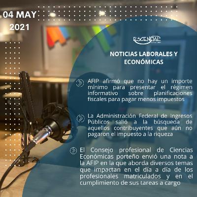 NOVEDADES LABORALES Y ECONÓMICAS 04/05/2021