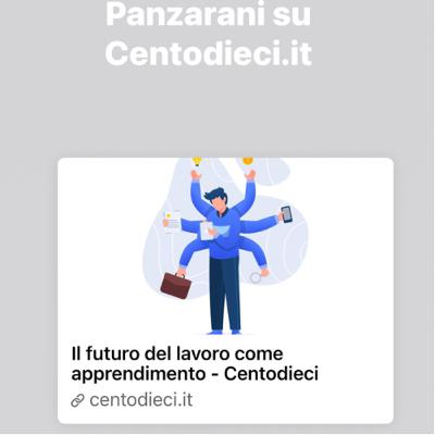 Il futuro del lavoro come apprendimento