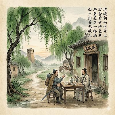 五年级下：送元二使安西：跟着王维干了最后一杯酒——出了阳关，再无老朋友
