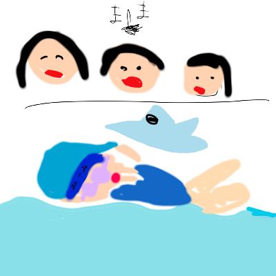 025プールで、やきにく