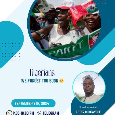 Nigerians, we forget too soon 😞 | Peter Olukayode Leo