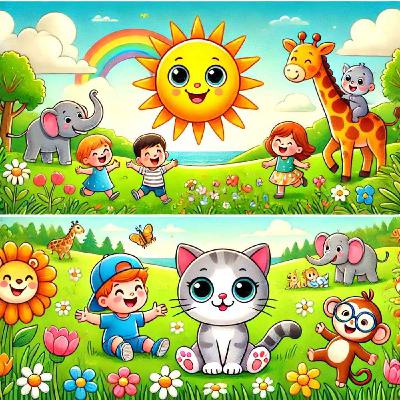3 Chansons pour enfants : Bonjour Petit Soleil , Mon Ami Chaton, Les Animaux Rigolos | pour apprendre à Chanter & Danser en s'amusant | éducatif et interactif 3 Chansons pour enfants : Bonjour Petit Soleil , Mon Ami Chaton, Les Animaux Rigolos | pour apprendre à Chanter & Danser en s'amusant | éducatif et interactif