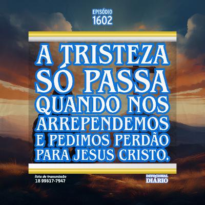 A tristeza só passa quando nos arrependemos e pedimos perdão para Jesus Cristo.