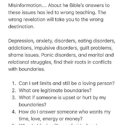 Establishing Healthy Boundaries