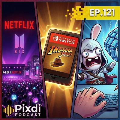 ¡BTS llega a NETFLIX! | Indiana Jones FISICO en Switch 2 | Ubisoft en HUELGA - Pixdi Podcast 121