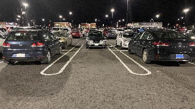 Costco's extra-wide parking stalls