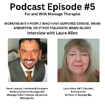 Working with people who have suffered a stroke, brain aneurysm, or other traumatic brain injury with Laura Allen Working with people who have suffered a stroke, brain aneurysm, or other traumatic brain injury with Laura Allen