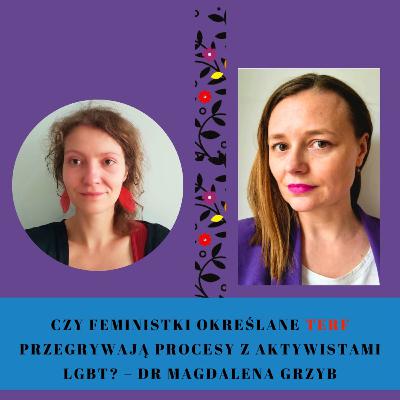 Czy feministki określane TERF♀ przegrywają procesy z aktywistami LGBT🌈? – dr Magdalena Grzyb