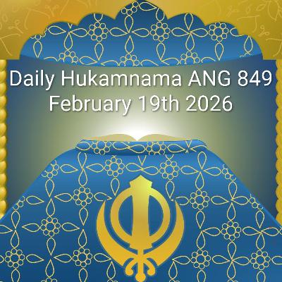 Daily Hukamnama: Sikh Wisdom ANG 849 February 19th 2026 #hukamnama #darbarsahib