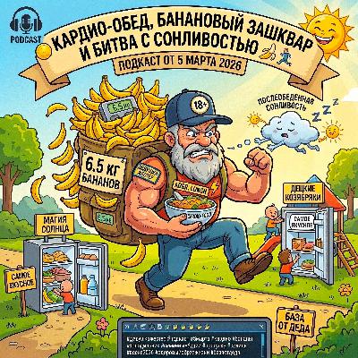 Выпуск 354. 🌕 КАРДИО-ОБЕД, БАНАНОВЫЙ ЗАШКВАР И БИТВА С СОНЛИВОСТЬЮ 🍌🏃‍♂️