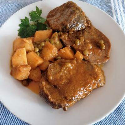 Lengua de ternera estofada. Carnes Capítulo 6