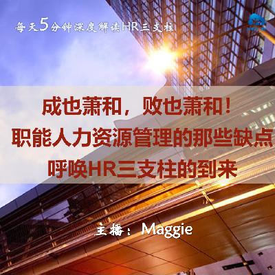 Vol.48 成也萧和，败也萧和！职能人力资源管理的那些缺点呼唤HR三支柱的到来
