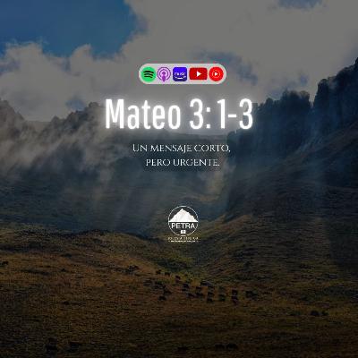 Mateo 3: 1-3