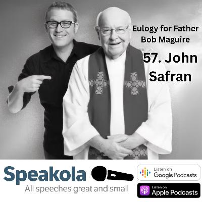 'Bob, you're dead. Do you want a state funeral?' — John Safran's eulogy for Father Bob Maguire, May 2023, Melbourne, Australia