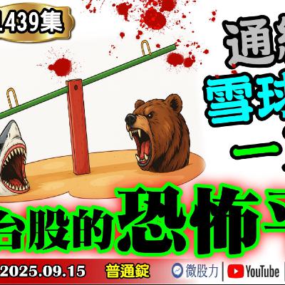 通縮壓力？雪球效應？一刀斃命？你不能不防的「台股恐怖平衡」？《我是金錢爆》普通錠 2025.0915 #大K分析師(曾煥文) #財經V怪客(馮泉富) #大人哥(賴慶浚)(avk航空|美股|台股|輝達)
