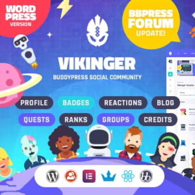 Nulled Vikinger – BuddyPress and GamiPress Social Community