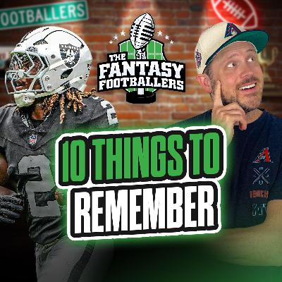 Top 10 Things to Remember for 2026 - Fantasy Football Podcast for 3/5