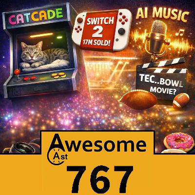 Catcade Cats, Suno AI Music & Moment iPhone Lenses — Plus Tecmo Bowl Movie?! | AwesomeCast 767 Catcade Cats, Suno AI Music & Moment iPhone Lenses — Plus Tecmo Bowl Movie?! | AwesomeCast 767