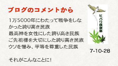 「ブログのコメントから」