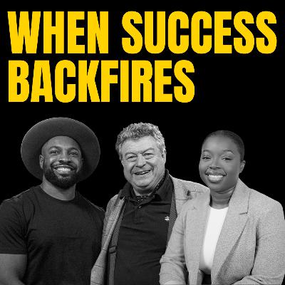 Ama Amo-Agyei with Rory Sutherland and Elfried Samba on founders and the cost of success