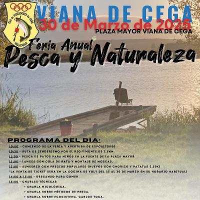 Domingo 30 de marzo, llega la I Feria de Pesca y Naturaleza a Viana de Cega. Domingo 30 de marzo, llega la I Feria de Pesca y Naturaleza a Viana de Cega.