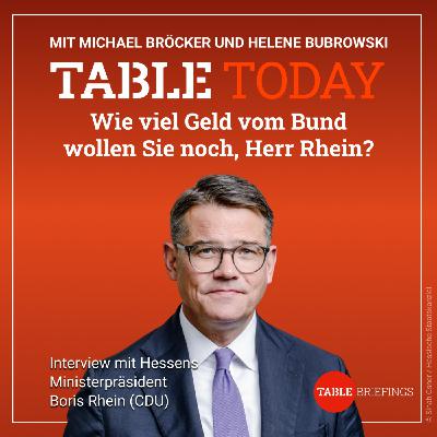 Wie viel Geld vom Bund wollen Sie noch, Herr Rhein?