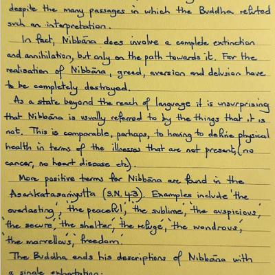 Foglietto Giallo del 2 agosto 2025 sul Nibbana Foglietto Giallo del 2 agosto 2025 sul Nibbana